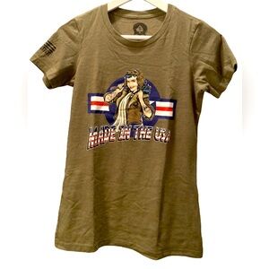 Zero Foxtrot olive green t-shirt size small.